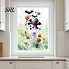Indoor Holiday Decorations Halloween Witch Hat Ghost Window Clings, Spiders Bat Pumpkin Spooky Easy Apply Decals Stickers for Home Party Store