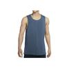 Nike Solid Color Fitness Running Training Sports Tank Top Men Tops Blue Gray BV4037-410