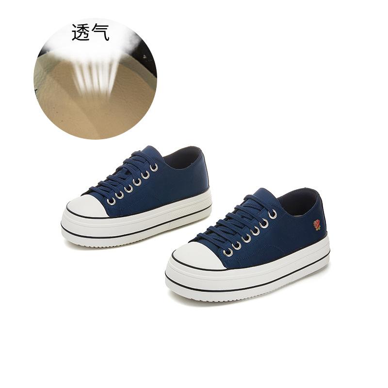 

Pigskin pad little white shoes women s 2025 spring new thick-soled heightening board shoes casual single shoes sports women s shoes 40 синий