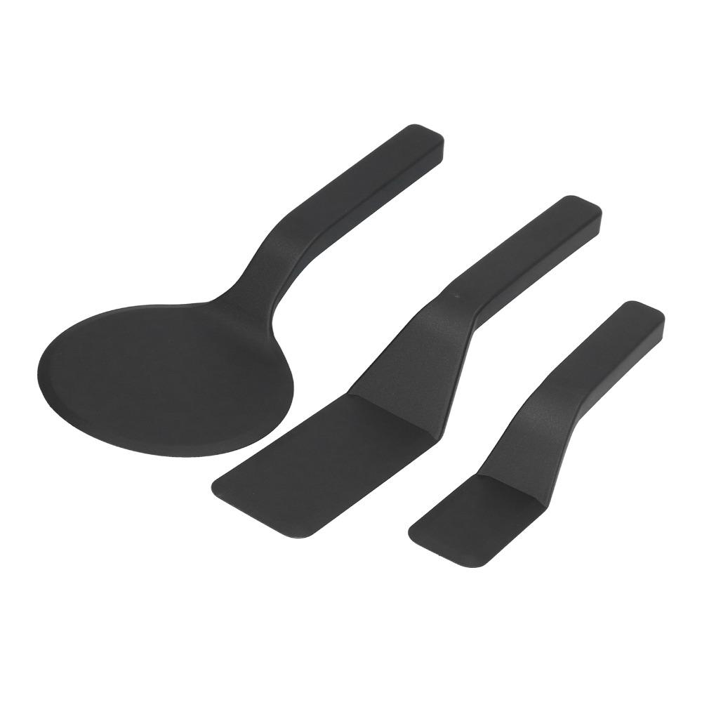3 Piece Set Easy To Use Nylon Scraper Heat Resistant Spatula Scraper Spatula Set  Frying Eggs
