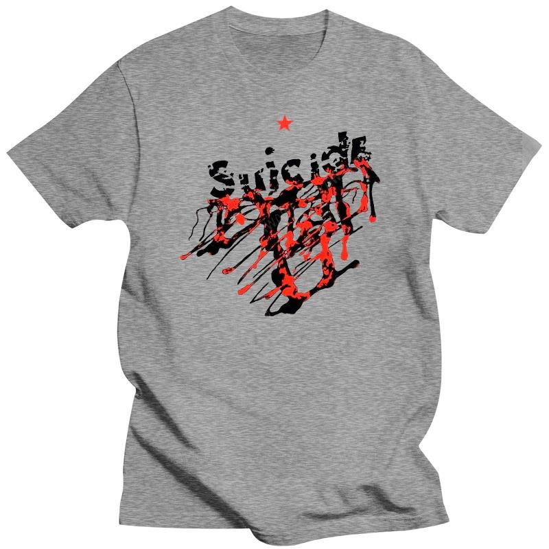 SUICIDE T-shirt (Alan Vega Talking Heads Swans Neu Youth Devo) Brand Casual Short Sleeve for Men Oversized Mens Summer Tshirt