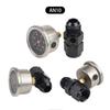 Fuel Pressure Gauge with 4AN Fuel Pressure Take Off Fitting, 0-100Psi, 1-1/2" Black Dial, 1/8"NPT Center Back Mount