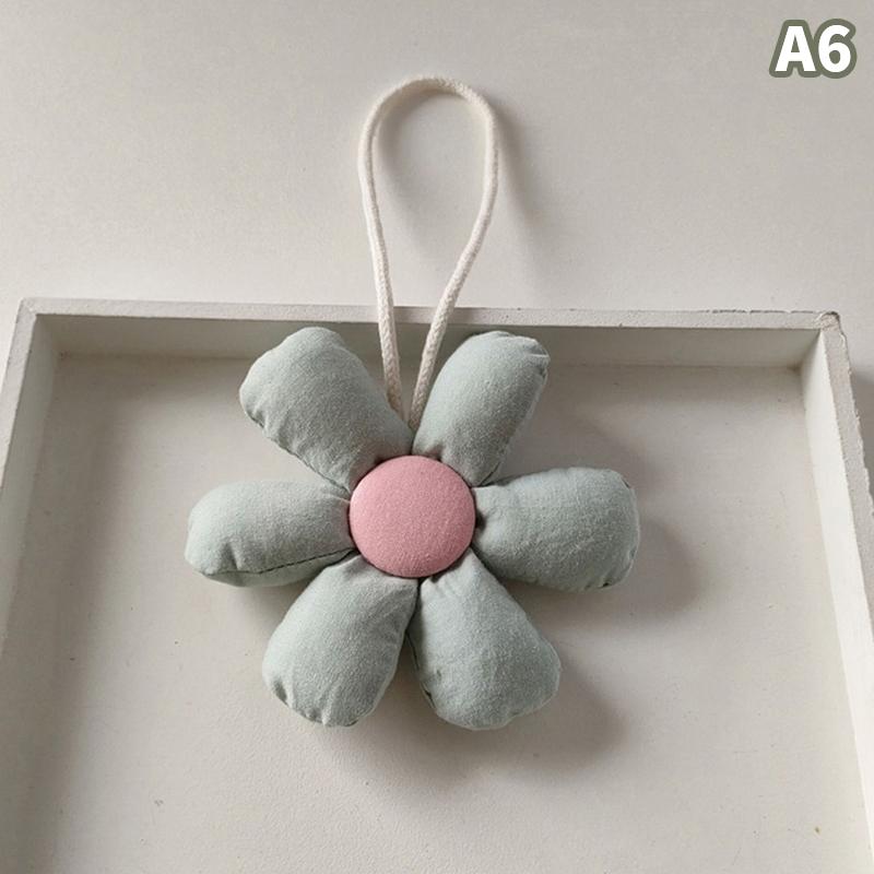 Bonbonfarbene Stoffblume Schlüsselanhänger Niedliche Blumenform Schlüsselanhänger Für Mädchen Rucksack Anhänger Taschen Dekoration Zubehör