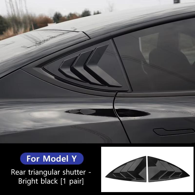 ABS Rear Car Window Shutter Cover for Tesla Model Y 2025-2025 3 Highland Louver Side Vent Trim Triangle Modified Accessories