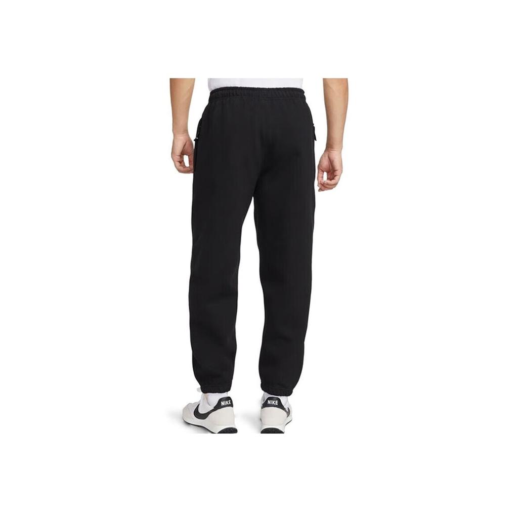 Nike Logo Print Cuffed Knit Joggers Men Bottoms Black DZ6305-010