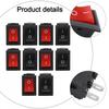 10PCS For Mini Rocker Switch 2 Pin ON OFF SPST Black Red for Cars Household Use