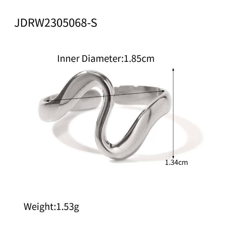 Stainless Steel Exaggerated Opening Ring, High-end Finger Ring, Titanium Steel Hand Accessory