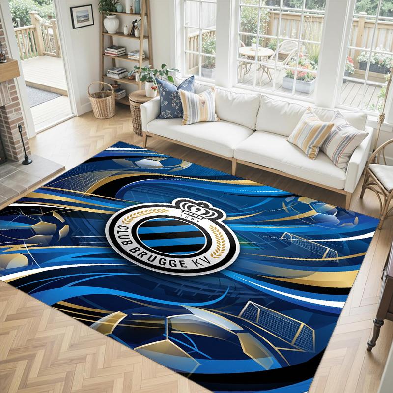 Club Brugge FC Design Crystal Velvet Carpet Cozy Non?Slip Printed Rug For Bedroom Living Room Entrance