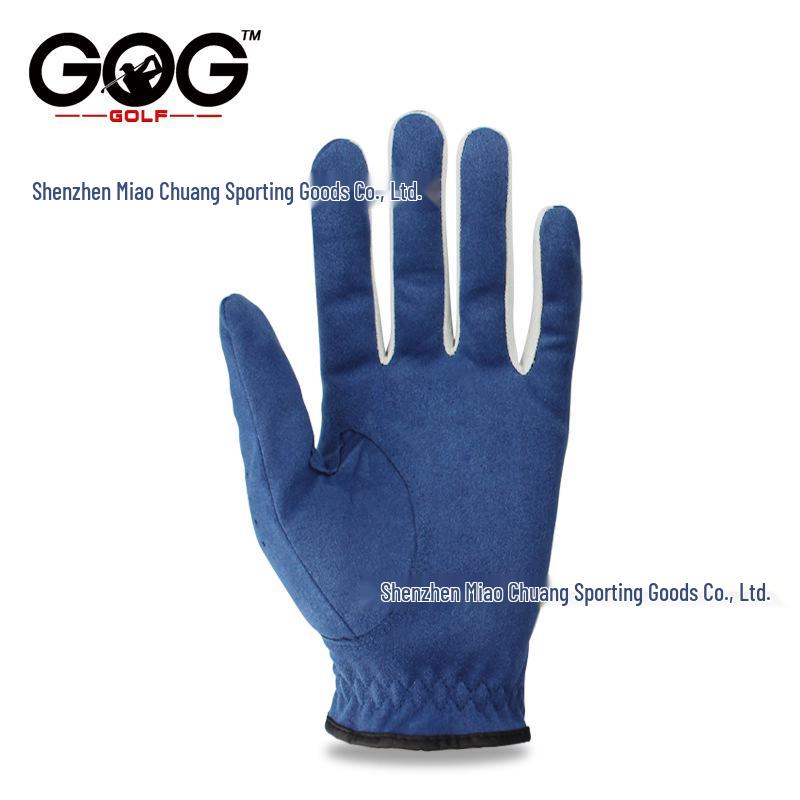 Genuine GOG Men's Ultra-Thin Blue Golf Gloves - Wear-Resistant, Breathable Fabric