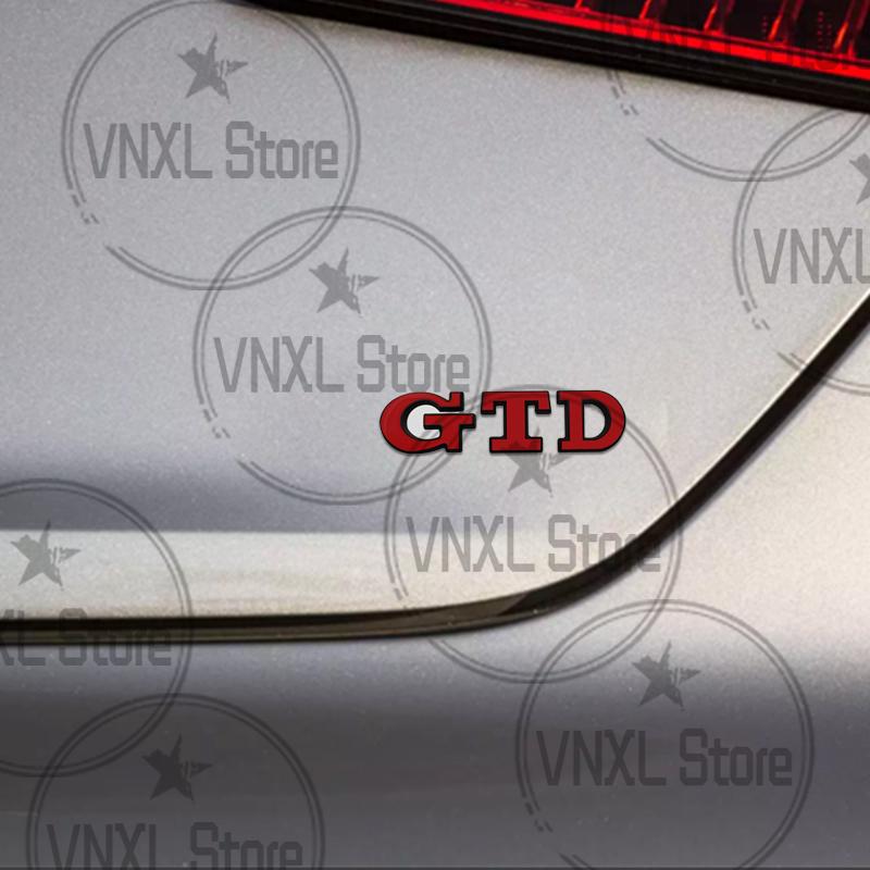Car-Styling Metal GTD Grille Emblem Car Trunk Body Stickers For Golf Polo Passat Scirocco Bora Jetta Santana MK3 MK4 MK5 MK6 MK7