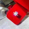 Emerald 5 Carat Moissanite & Diamond Ring In AU750, D Color, Passes Diamond Tester