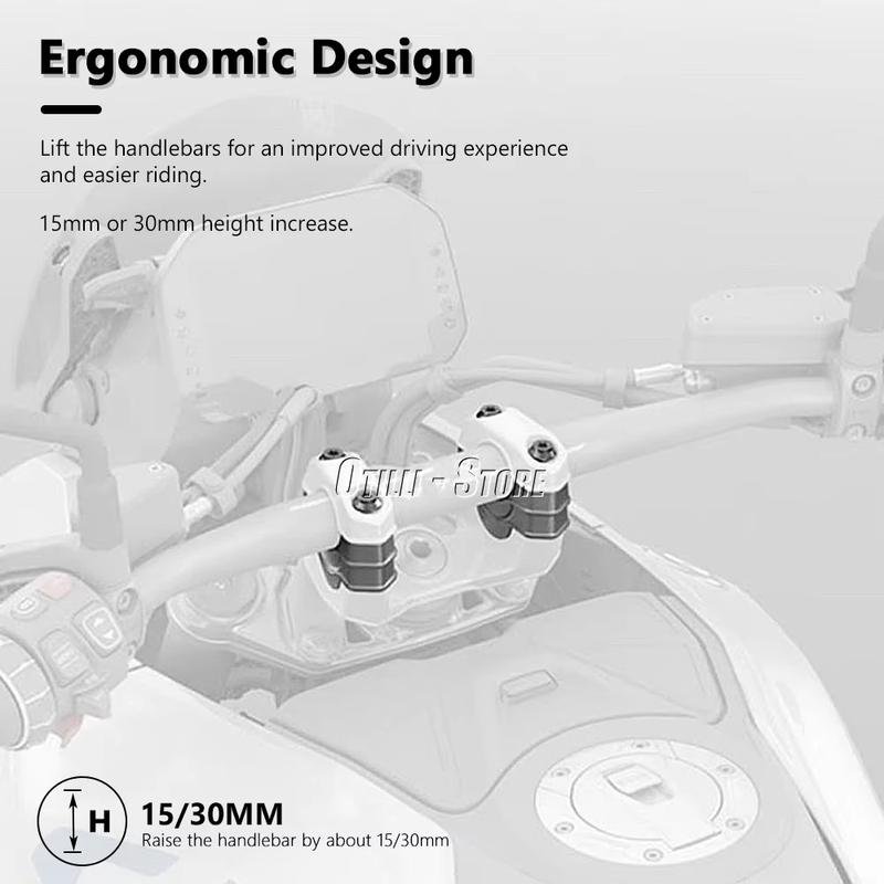 R1300GS Adventure Handlebar Riser For BMW R 1300 GS ADV Accessories Lifting Handlebar Clamp Extend Adapter R1300 GSA GS1300