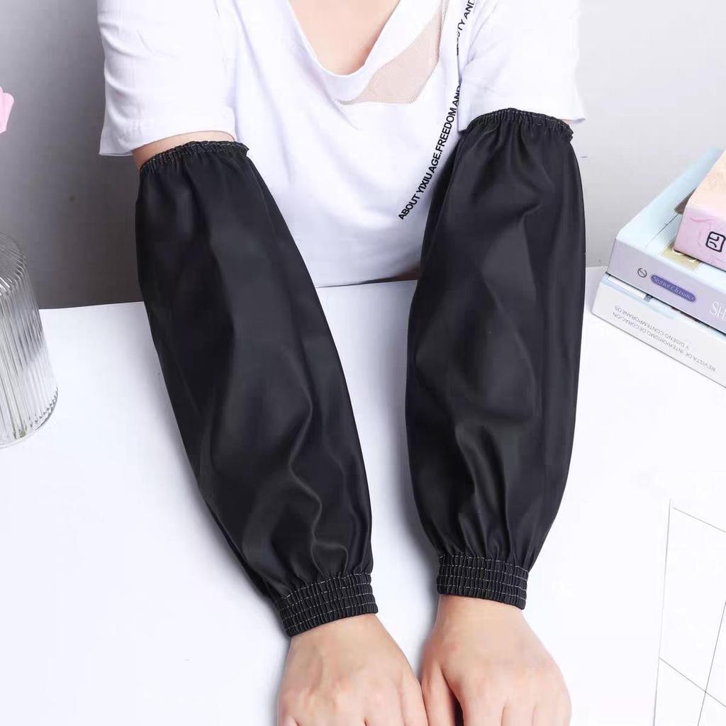 Unisex Wasserdichte & Ölbeständige PU-Leder Armschützer für Küche und Hausarbeit