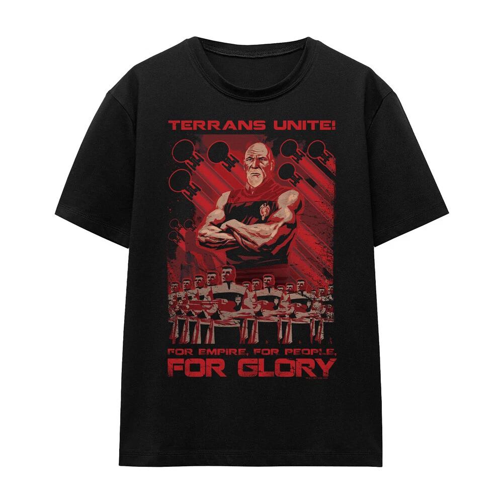 Star Trek Terrans Unite Ladies 100% Cotton T-shirt Mens Tees Top S-2XL, Black M