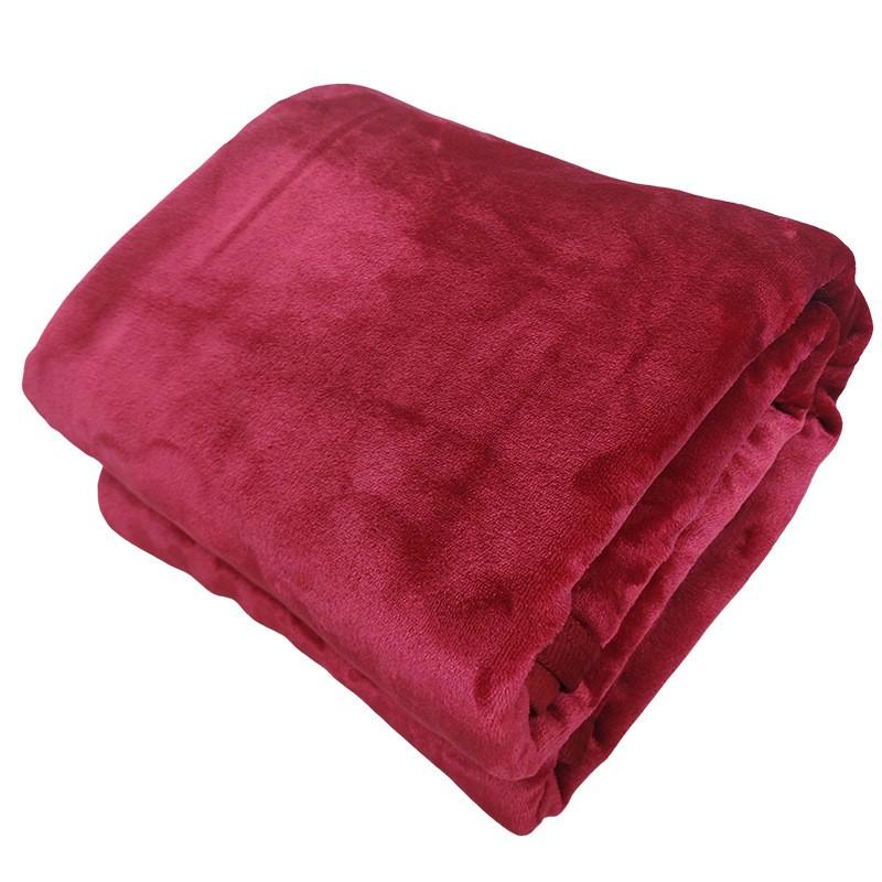 Flannel Solid Blanket Coral Fleece Sheet Double Sided Throw All Season Use