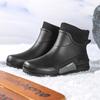 New Rain Shoes Men's and Women's Fashion Water Shoes Cotton Non-slip Rain Boots Short Adult Waterproof Outdoor Boots