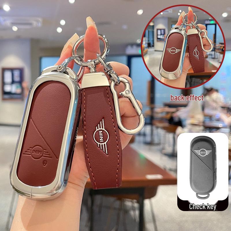 BMW Mini Key Covers: Premium Leather and Metal Buckle for New Energy Countryman and Cooper – Set of 25