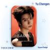 Yu Cheng'en Baji Star Idol Laser Rectangular Badge Brooch Pendant