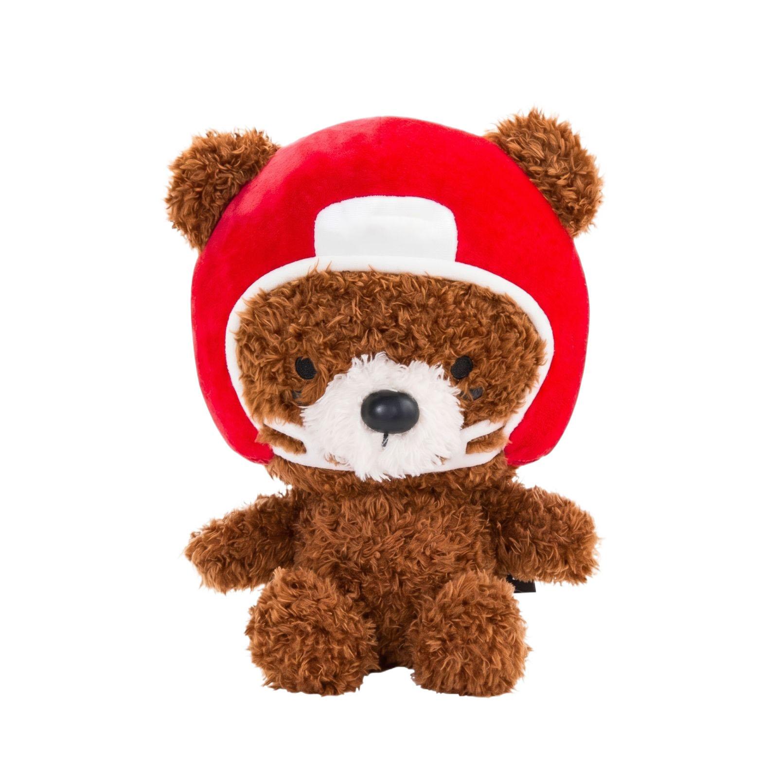 

Plush Dog Toy with Helmet Soft Stuffed Animal Figure for Children and Collectors Cuddly and Durable Design for Playroom Nursery and Bedroom Decor One Size
