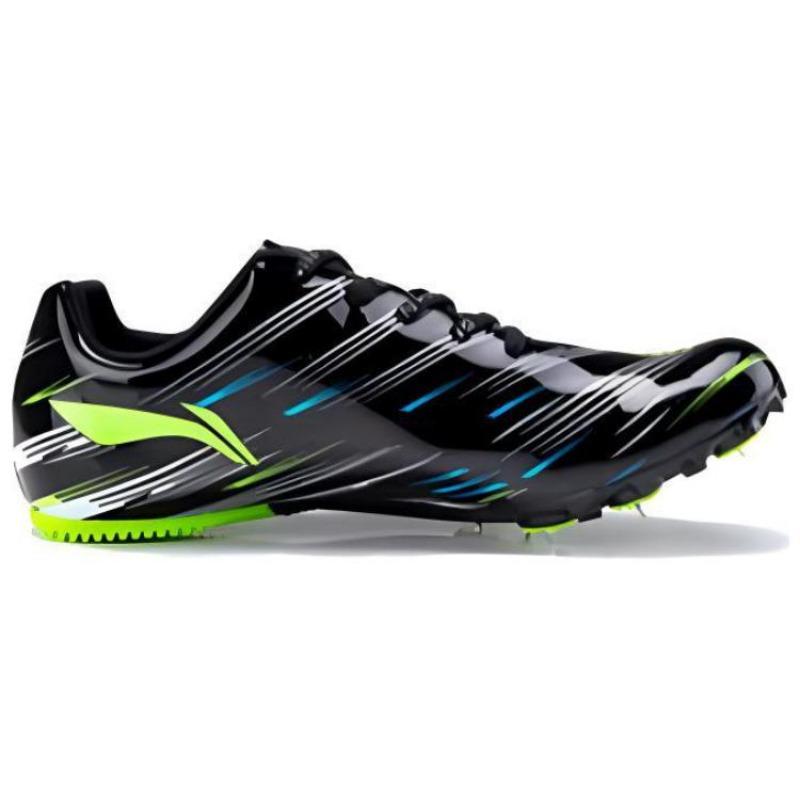 LiNing unisex low-top running shoes black-green round toe lace-up shock absorbing slip resistant LJJP165-1