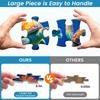 24 Großteiliges Puzzle für Senioren, Holz-Demenzpuzzle für Senioren und Erwachsene, Einfaches Puzzle mit Kolibri, Schildkröte und Hund-Puzzle,