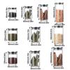 With Stainless Steel Lid Sealed Can Transparent Coffee Bar Station Organizer  Kitchen Supplies