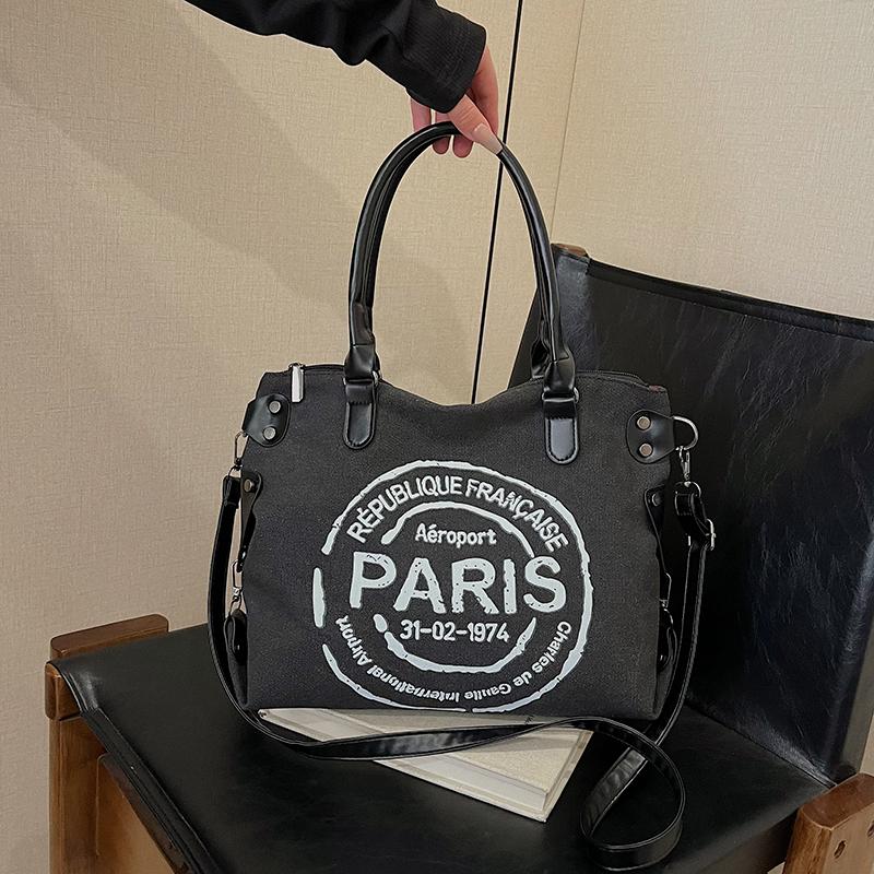 Cloth bag, large capacity bag, crossbody bag, women's zipper handbag, tote bag, shoulder bag, women's commuting bag