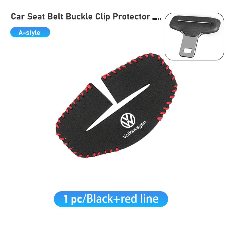1pcs Car Seat Belt Buckle Cover Suede Protector Anti-collision For Volkswagen VW Polo Jetta Sagitar Magotan Passat B5 B6 B7 CC
