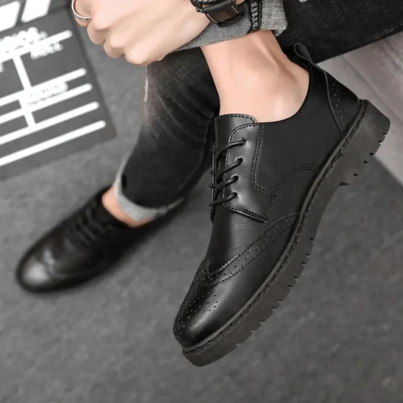 Men Dress Shoes New Luxury Oxford Classic Business Leather Shoes Brand Soft Driving Shoe High Quality Men Party Shoes