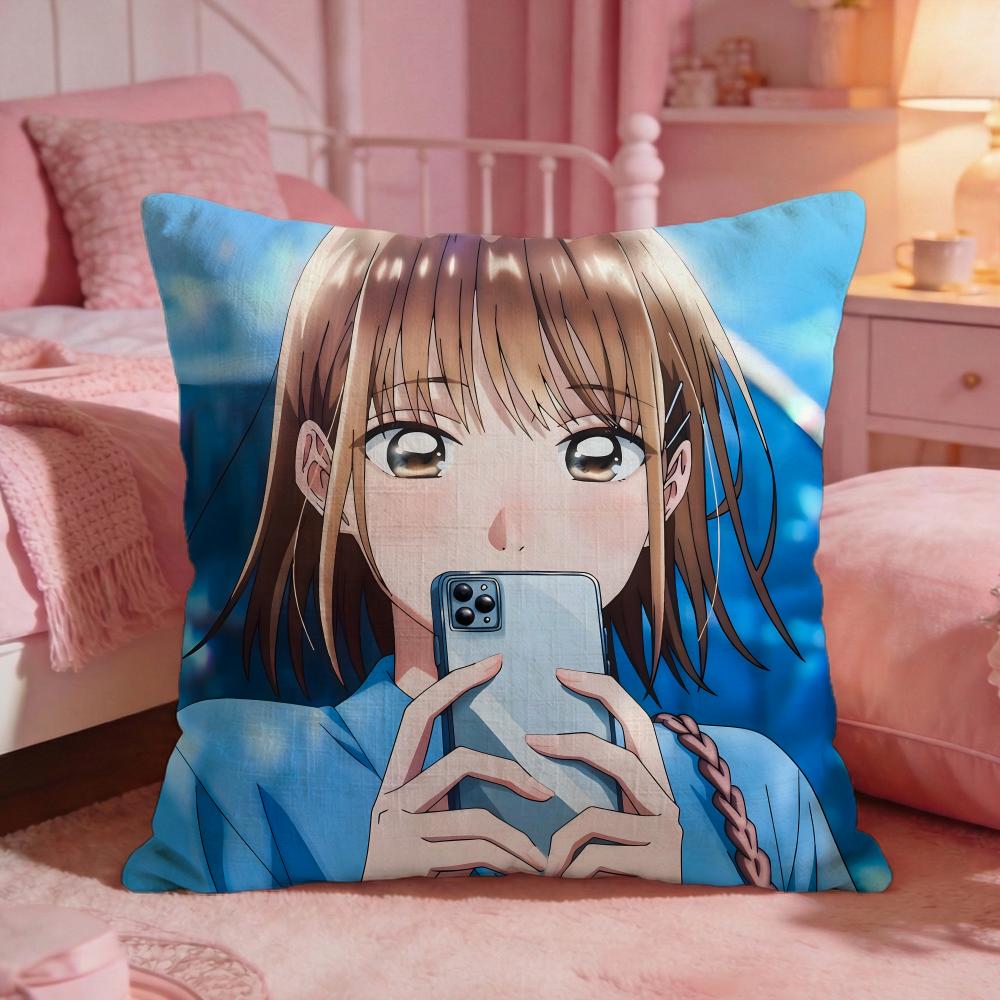 Blue BBoxs Hot Anime Cushion Cover Premium Comfort Reversible Pillow Cove Two In One Design For Any Room  Car Interior