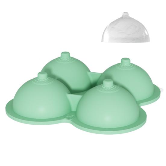 Silikonová forma na led Bourbon Formy na ledové kostky Půlkruhový tvar Nepropustná Výrobník ledových koulí pro Whiskey Koktejly Ledové nápoje