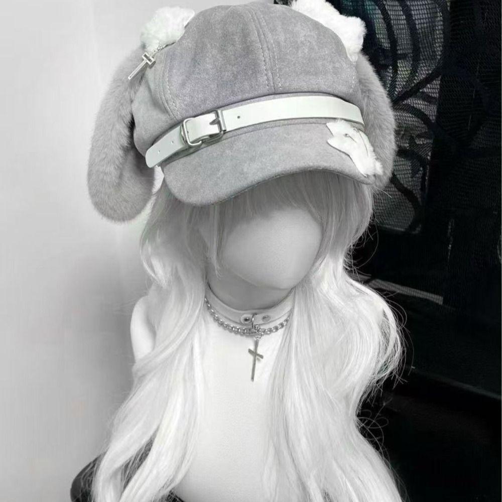 Soft Fabric Newsboy Hat Sweet Style Visors Cap Cute Trendy Headwear  Female Wear