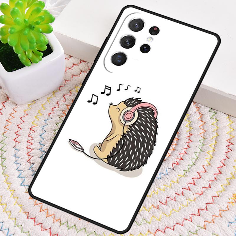 

Kawaii Hedgehog Heart Cute Silicone Phone Case For Samsung Galaxy note 10 pro S26 S25 S24 S23 S22 S21 Plus S25Ultra Capa Cover Galaxy S25 Ultra