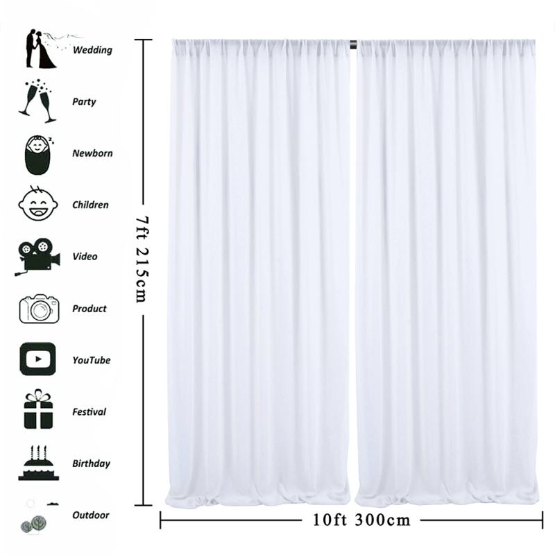 1 Stück/2 Stück elastische Chiffon-Außenvorhänge für Hochzeitsdekoration, Bühnenhintergrund, Tuch, Gaze-Vorhang