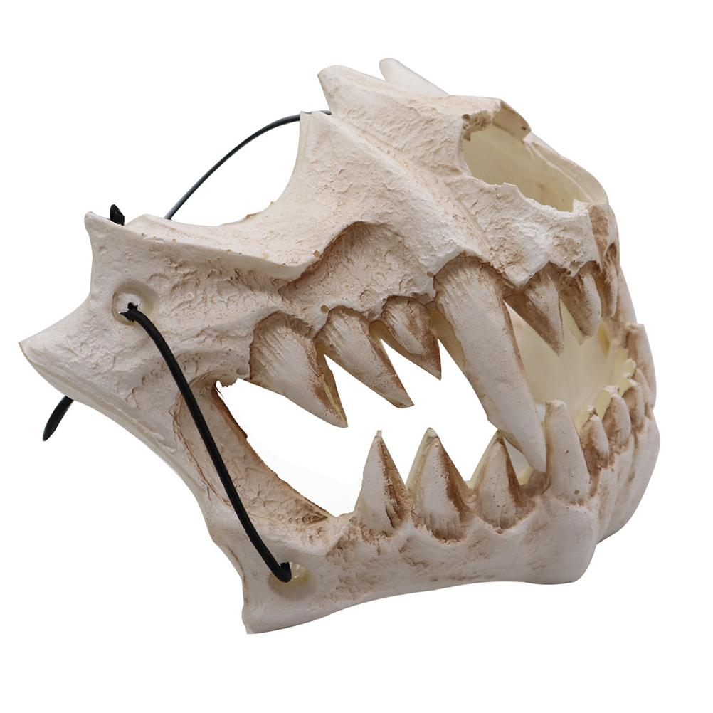 Halloween Latex Maske Skelett Halbmaske Unisex Halloween Tier-Thema Party Cosplay Maske