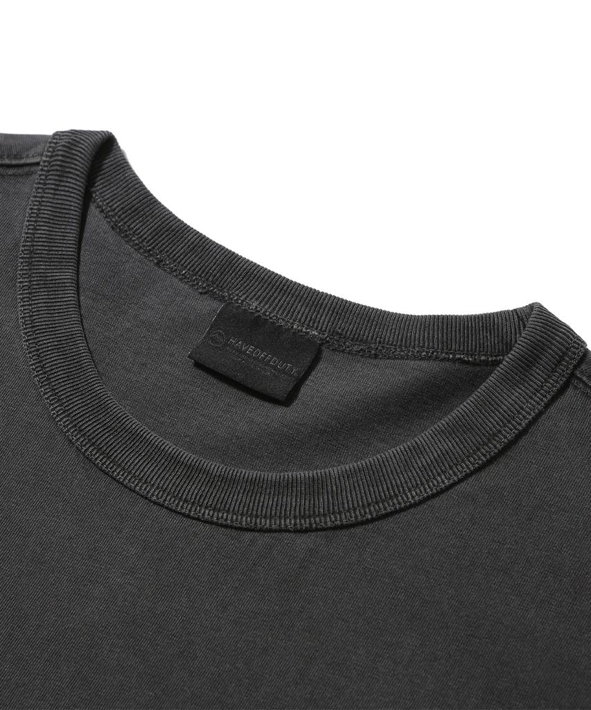 Haebeuopeudyuti Dyed Pocket Long Sleeve T-Shirt (Dark Gray)