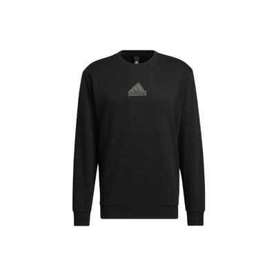 Einfarbiges Logo Rundhals-Sweatshirt Herren Oberteile Schwarz IP4965