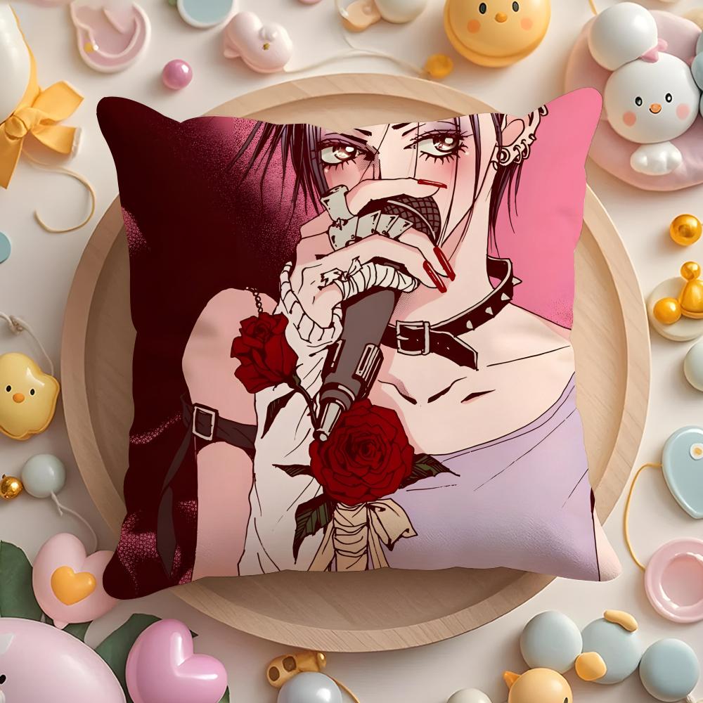 Anime N-N-NANA Cushion Cover Home & Car Multi-Scene Pillow Cover - Reversible, Soft & Durable for Daily Use