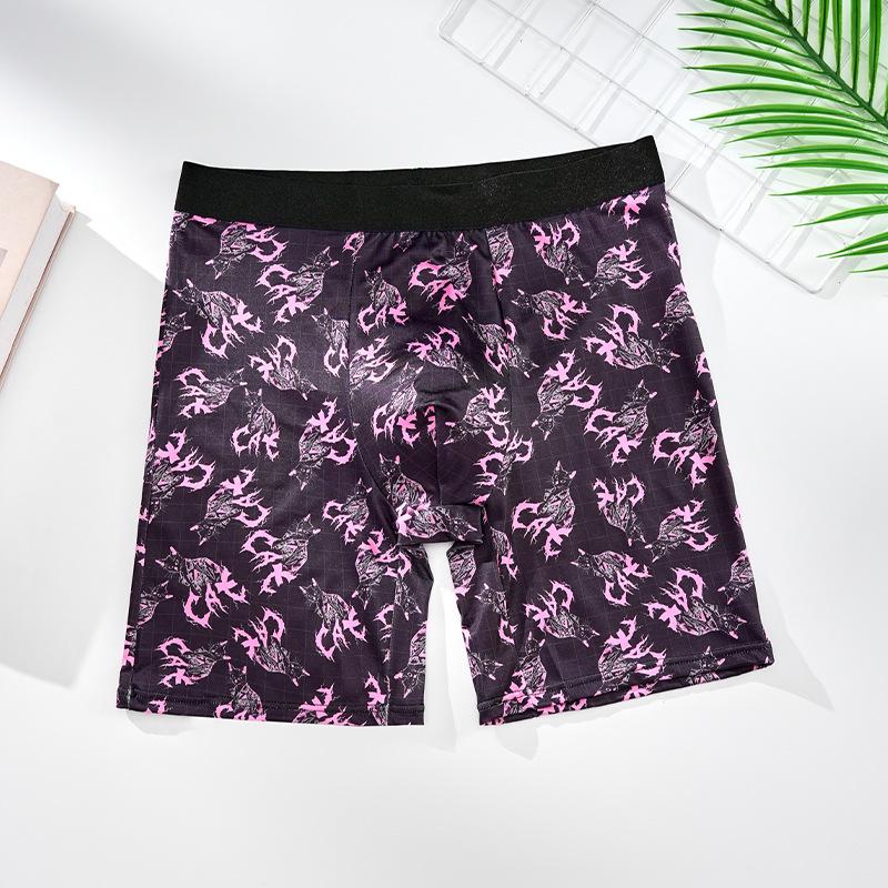 Atmungsaktive bedruckte Boxershorts für Herren - Bequeme Unterwäsche mit langem Bein