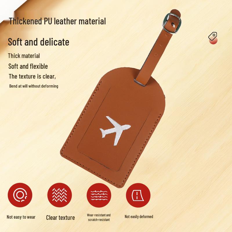 PU Leather Flip-style Luggage Tag - Anti-lost Suitcase Identification