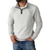 Men's Half Sleeve Stand Collar Long Sleeve Sweatshirt Casual Tailoring Craft Top