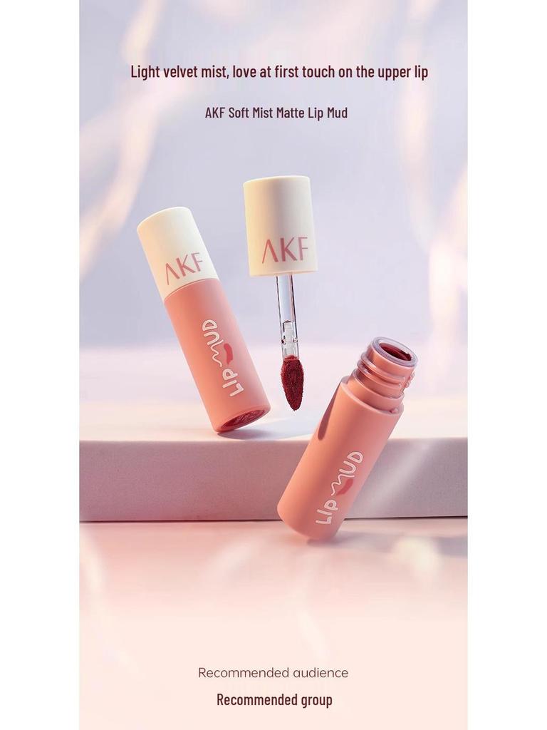 AKF Lip Mud Gloss: Matter, Mehrfarbiger Lippenstift für Studenten - Herbst/Winter Kollektion