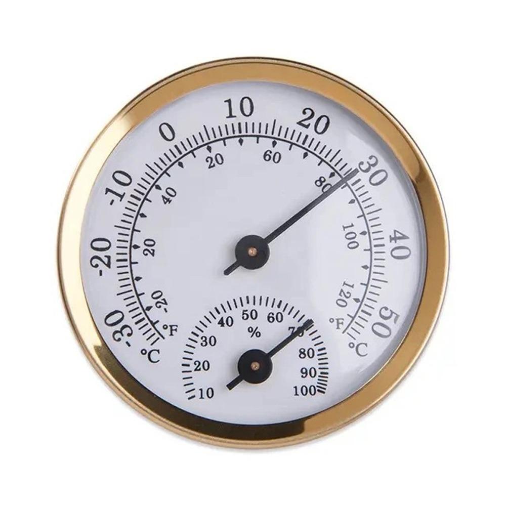 Round Pointer Type Temperature Meter No Battery Required Analog Hygrometer  Home Supply