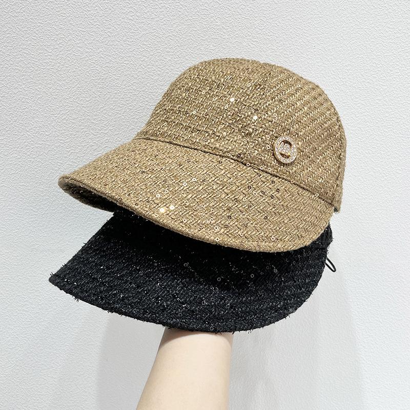 Autumn and Winter Women's Fisherman Hat Wide Brimmed Sunshade Hat Casual Sunshade Hat