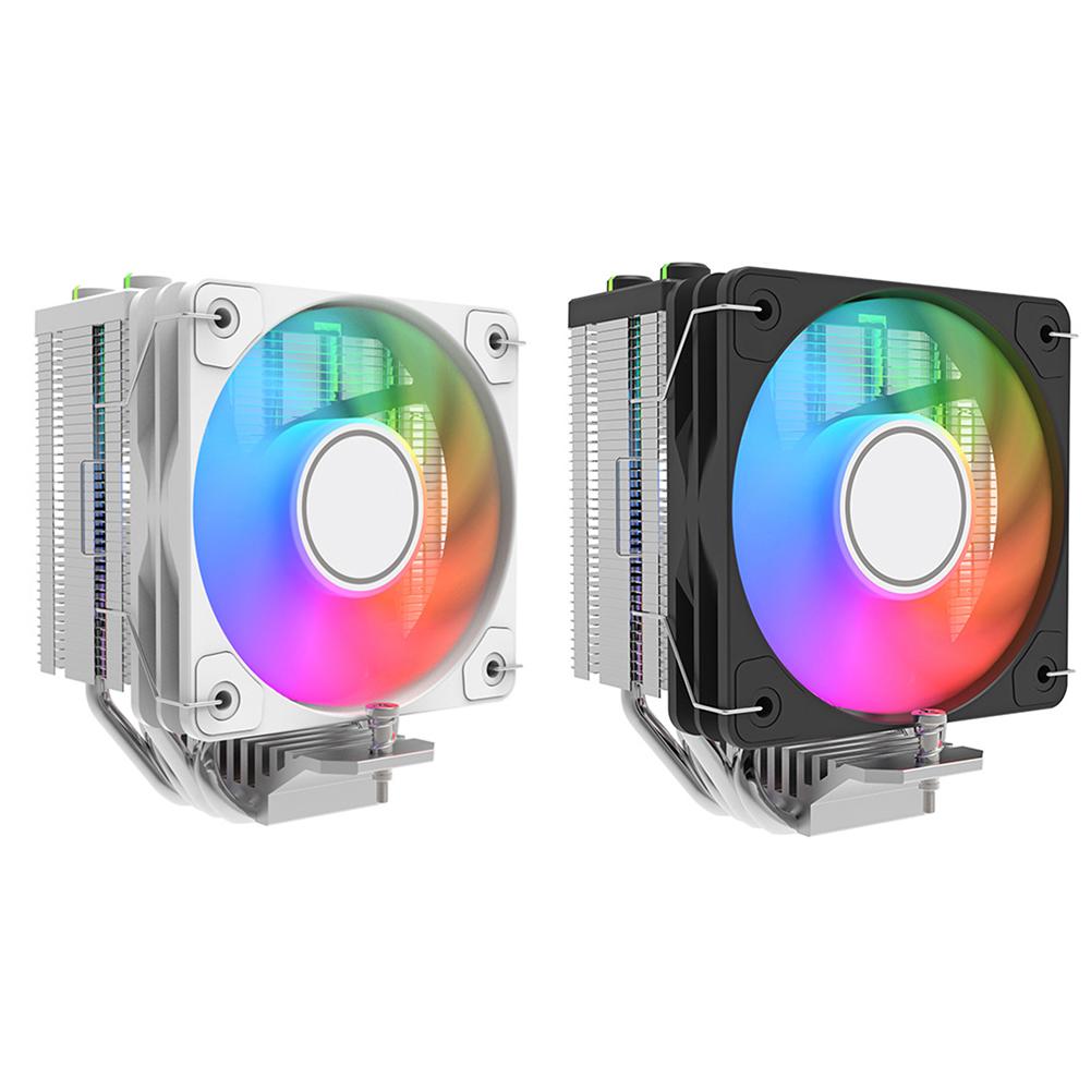 

J8 Air CPU Cooler 10CM Охлаждающий вентилятор Тихий Ventilador 4 тепловых трубки Радиатор PWM и ARGB Охлаждающие вентиляторы CPU для Intel 115X 1200 1700 AM4