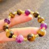 High Matching Retro High Quality Natural Tiger'S Eye Amethyst Mix And Match Design Bracelet Bracelet.