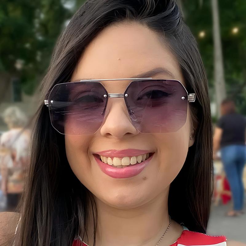 Women's Sunglasses, Double-beam Square Men's and Women's Outdoor Sunglasses.