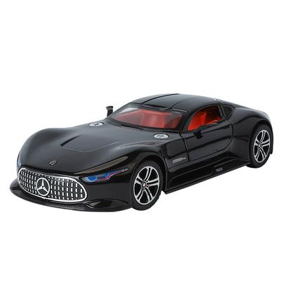 Diecast 1/24 Mercedes-Benz AMG Vision GT Alloy Supercar Model Sound and Light Toy Collect Display Ornament Birthday Gift for Boy