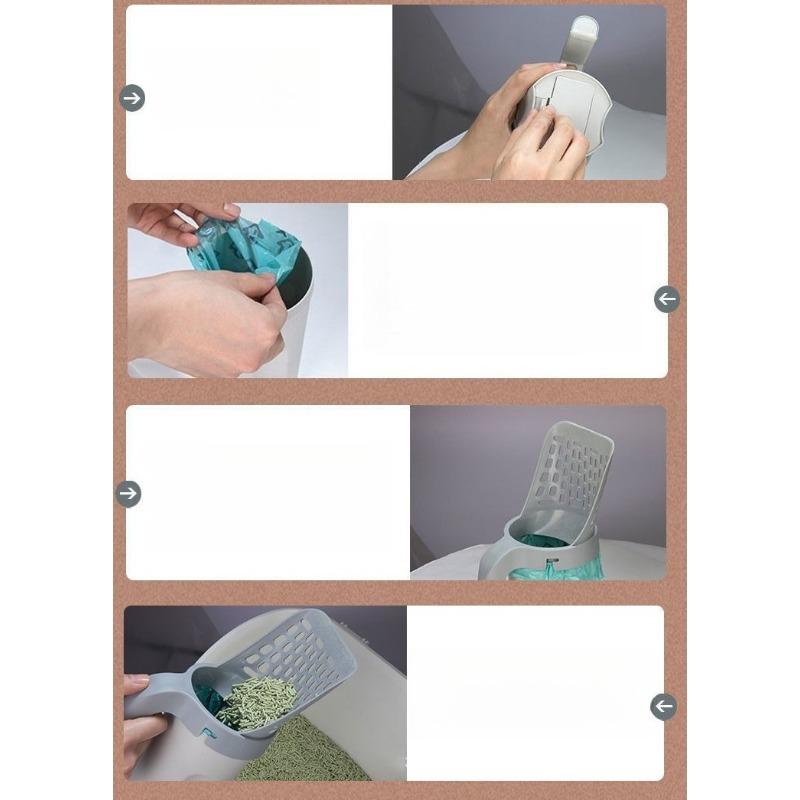 One Piece Lazy Cat Litter Scoop Set, Storage Box, Cat Litter Scoop Tool, Pet Cleaning Tool