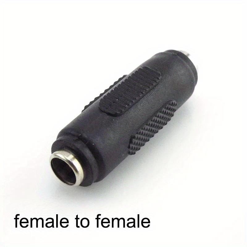 DC Conversion Head Jack Double Male To Male 5.5*2.1MM / 5.5X2.1mm Female To Female Panel Mounting Adapter Connector Plug